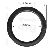 NUOVA SIMONELLI PORTAFILTER GASKET 73X58XH.7MM WITH 4 CUTS